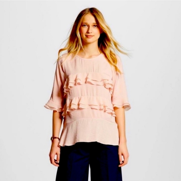 Who What Wear Layered Ruffle Top - Picture 7 of 7